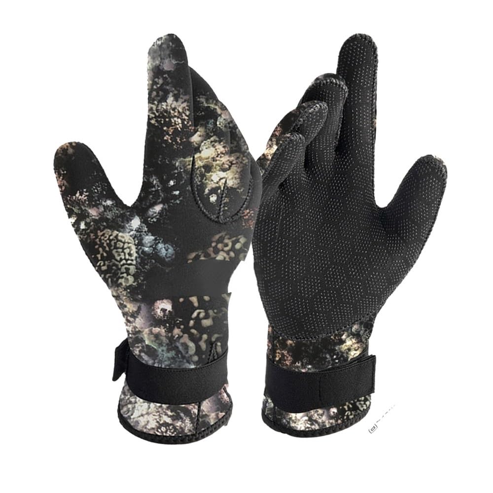 Tauchhandschuhe Tauchhandschuhe 3 mm/5 mm mit Schnallengürtel, Speerfischer-Handschuhe for Tauchen, Schnorcheln, Angeln, Wassersport-Handschuhe Neoprenhandschuhe ( Color : 5mm Gloves , Size : S palm 8