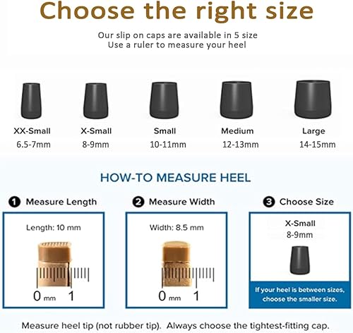 Miniatura 8 de Ingkee Tapas de talón para tacones altos, reducción de ruido, cubiertas de punta de tacón alto antideslizantes para césped, bodas, exteriores,