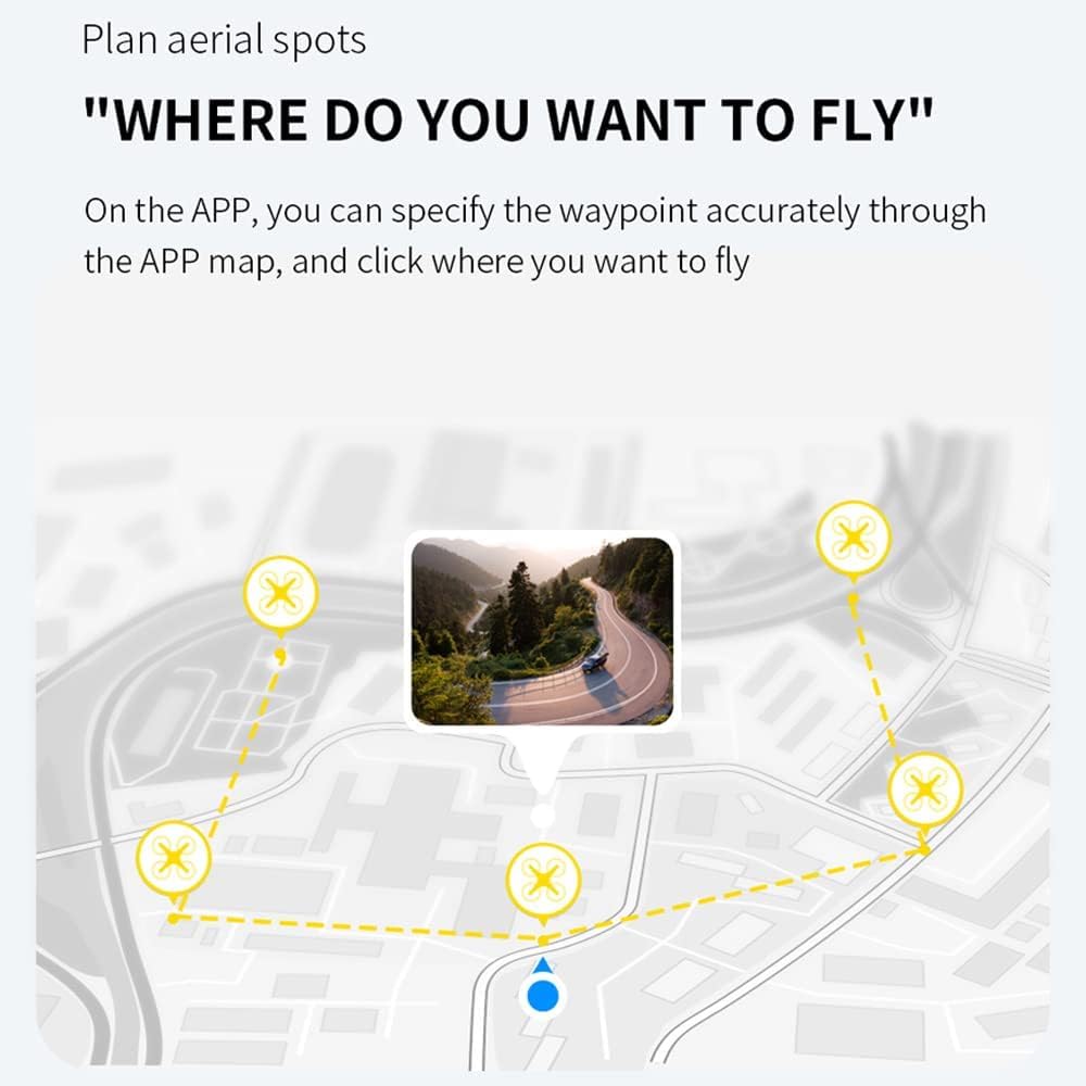 Lozenge Brushless Drone with Camera for Adults 4K GPS Drone Follow Me RC Quadcopter Helicopter L500 Pro Dual Cameras 2 Batteries and Storage Bag (Black, 4K Double Camera&2 Battery)