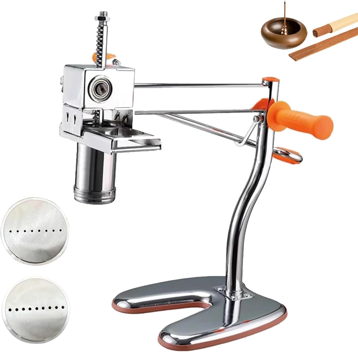 Manual Stick Incense Making Machine, DIY Incense Stick Maker, 2 Size Mould Plates, for Homemade Fragrance Sticks, Sturdy Practical Equipment for Easy Scented Sticks Production(1.5+1.8mm)