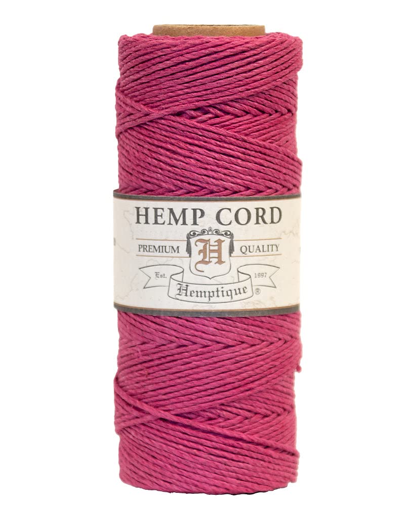 Hemptique Hemp Cord Spool 20lb 205'-Dark Pink, Other, Multicoloured, 6.06 x 6.06 x 11.9 cm