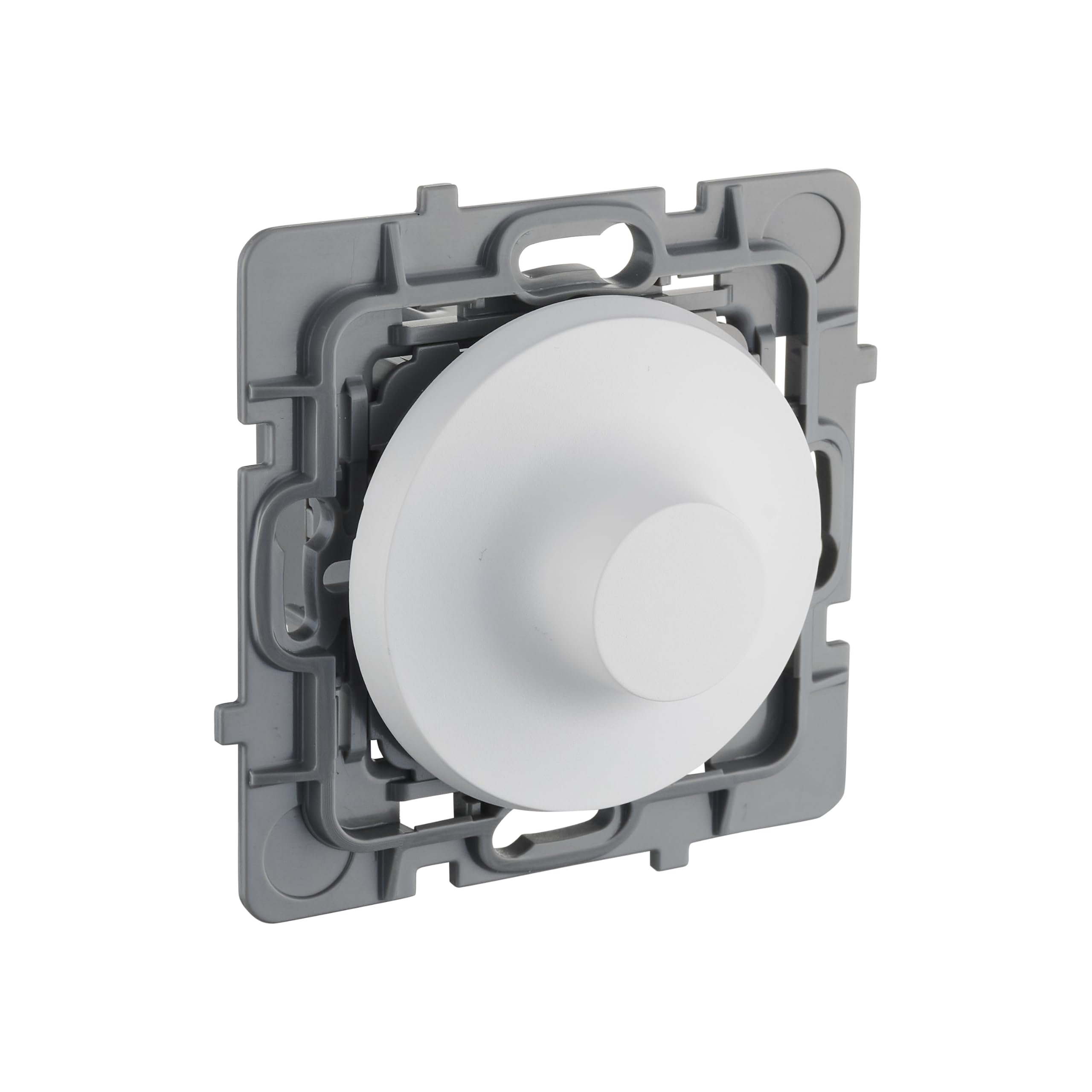 DEBFLEX - Casual Evo - Mécanisme Variateur Compatible LED - Interrupteur Variateur 1W à 75W (LED) ou 1W à 300W (Halogène) - Plastique - Pour Installation Encastrée - Blanc - 74 x 74 x 54 mm