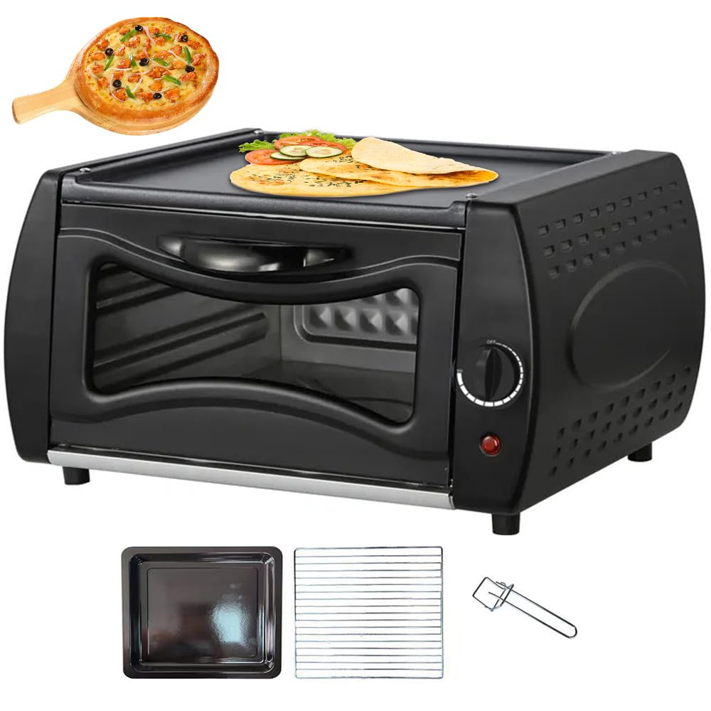 Elektryczny piekarnik Mini Pizza, tacka do pieczenia/kratka do pieczenia/uchwyt do tacy, kontrola temperatury, kuchenka do grilla do zastosowania w kuchni na wynos