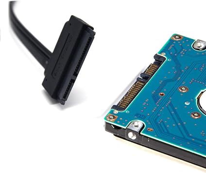 SinLoon 2.5'' Hard Disk Drive SATA 22Pin to eSATA Data 5V USB Powered Cable Adapter for Optimized for SSD, Support UASP SATA IIIEC-SSHD(Black)