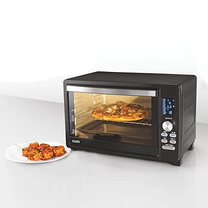 Glen Oven Toaster Griller (OTG) -33 Litres, Digital, Full Back Convection, Motorized Rotisserie, 1500W Power - Black (5033DIGI)