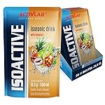 Activlab Isoactive Isotonic Drink with Vitamin C Electrolytes B Vitamins 20 x 31.5 g Exotic 500 ml Sports Drink Practical Bag 3 x Laboratory Tested
