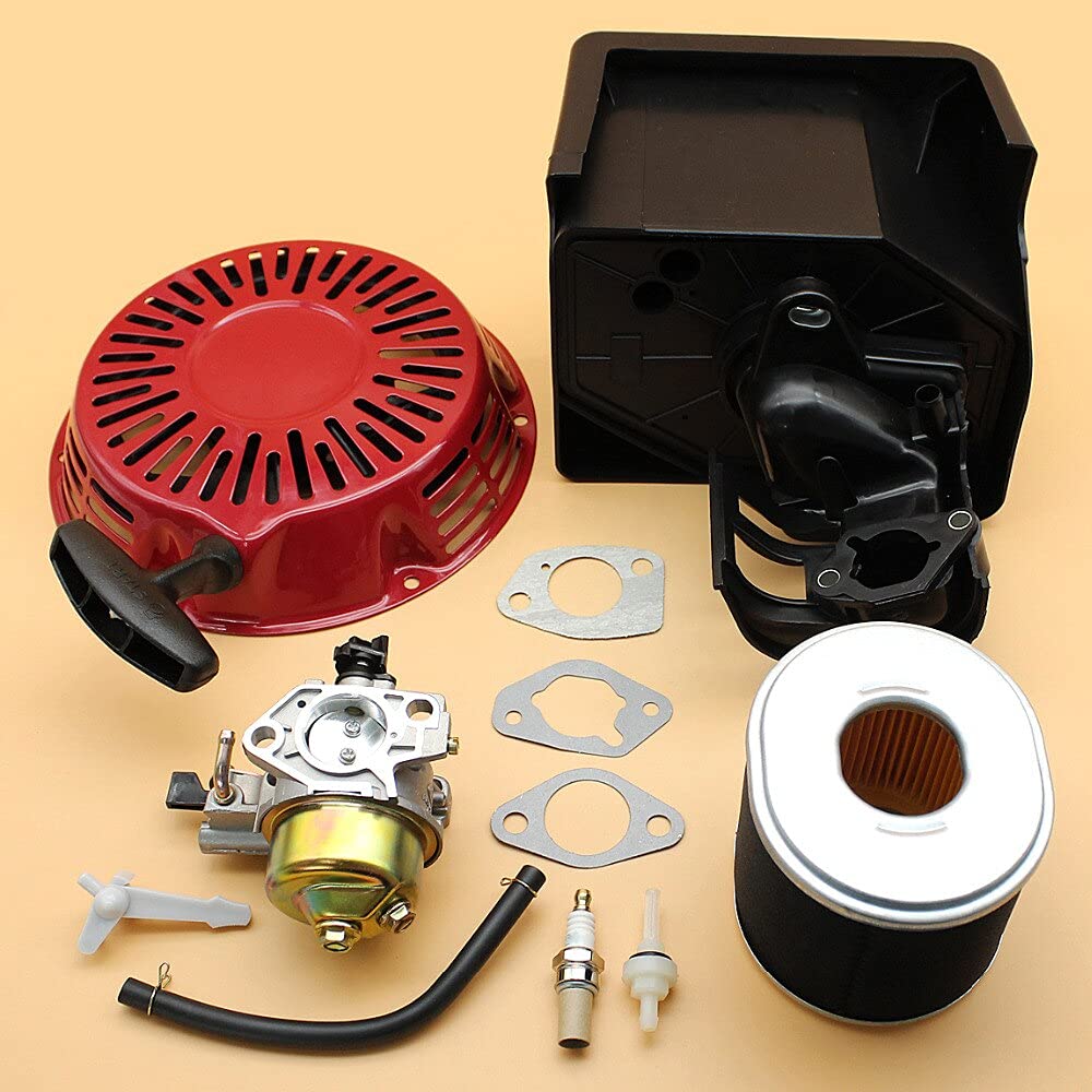 Recoil Starter Carburador Filtro de Aire Ensamblaje Ajuste para H-d GX390 188F 13HP 5KW 6.5KW Motor Gasolina Generador Cortacéspedes