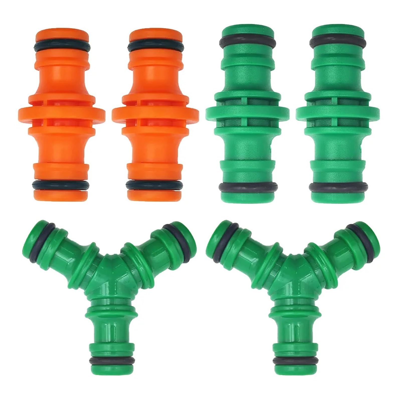 Giunto per tubo da giardino, attacco rapido da 1/2", per sistemi di irrigazione a goccia e irrigazione, set da 5 pezzi, per serre e uso esterno