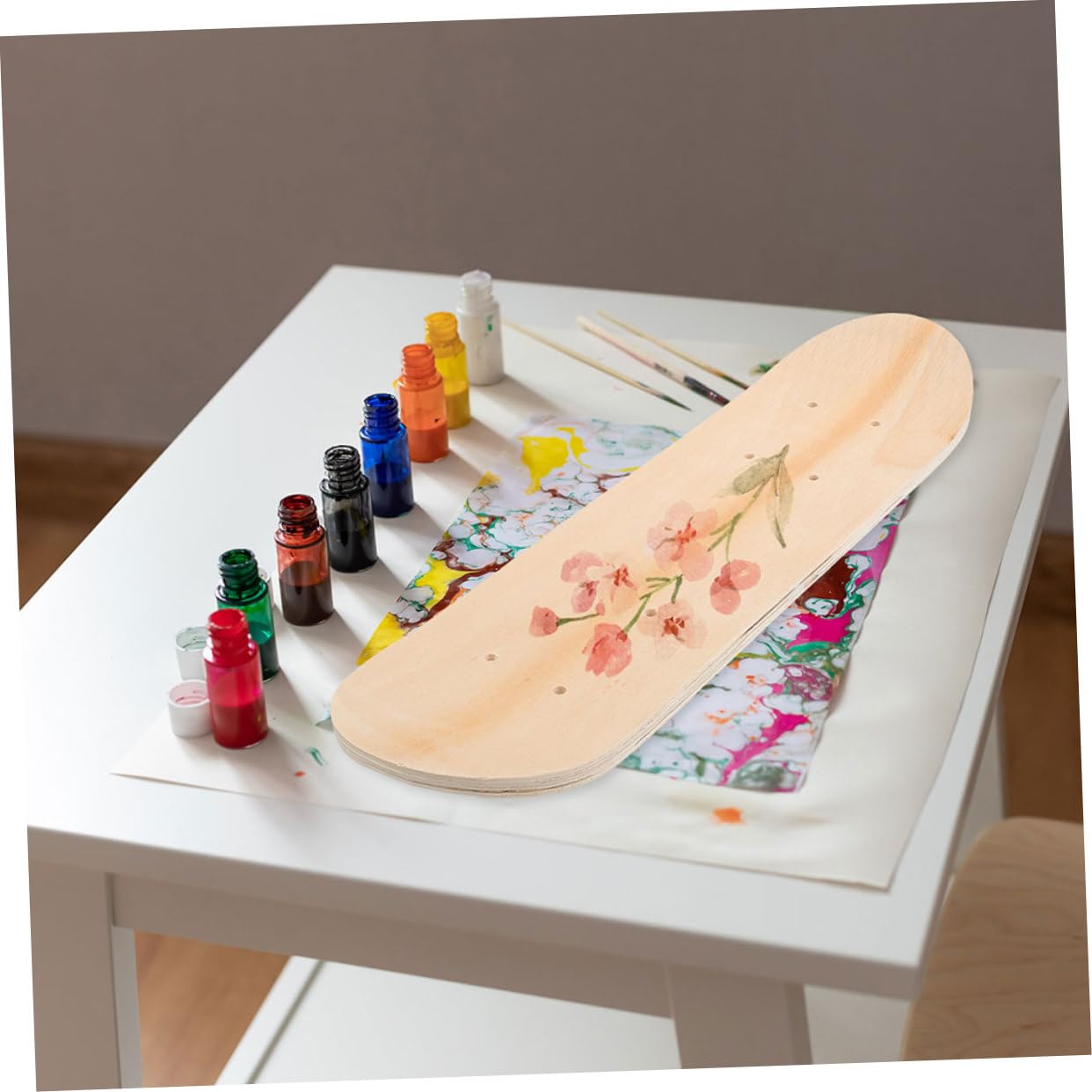 2stücke Holz-Skateboard DIY Graffiti Board Skateboard-zubehör Unvollendetes Skateboard-Deck Für Wand Blank Graffiti Skateboard Leeres Skateboarddeck Leeres Skateboard-Deck