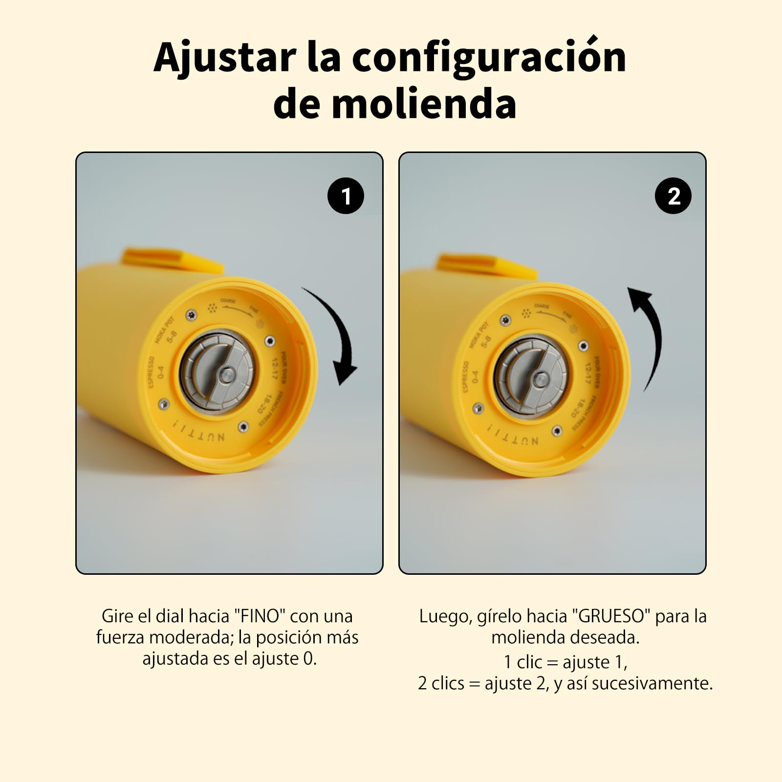 Nuttii Burr Molinillo de café portátil, Negro Mate | Eléctrico, silencioso, muela cónica ajustable, 20 niveles de molienda, apto para espresso, pour-over, French press, moka, uso en casa y viajes | 20 ajustes de molienda, color negro mate, prensa francesa