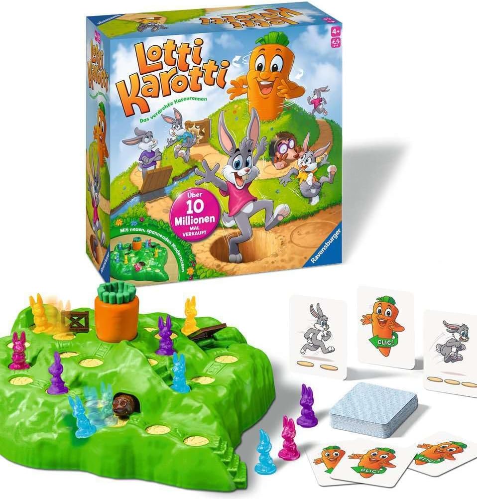 Ravensburger Children's Games 22343 Lotti Karotti Racing Game for 2 to 4 Players, Children's Game from 4 Years - Birthday Gifts