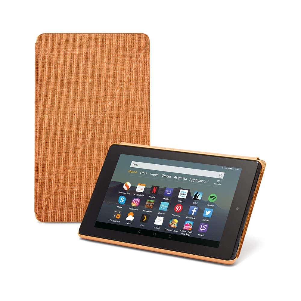 Custodia per tablet Fire 7 (compatibile con dispositivi di 9ª generazione, modello 2019), Blu-grigio