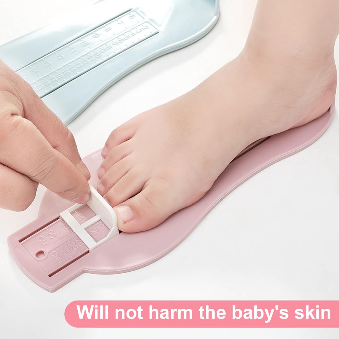 2 Pieces Baby Foot Gauge + 1 Soft Ruler, Foot Gauge Kids, Baby Foot Length Ruler Tool, Kids Ruler Measuring Tool, Shoe Size Measuring Ruler, Foot Gauge Set