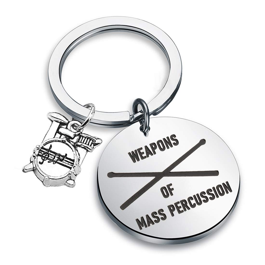 CENWA Drummer Gift Drummer Keychain Weapons of Mass Percussion Drum Kit Gifts Musician Keychain