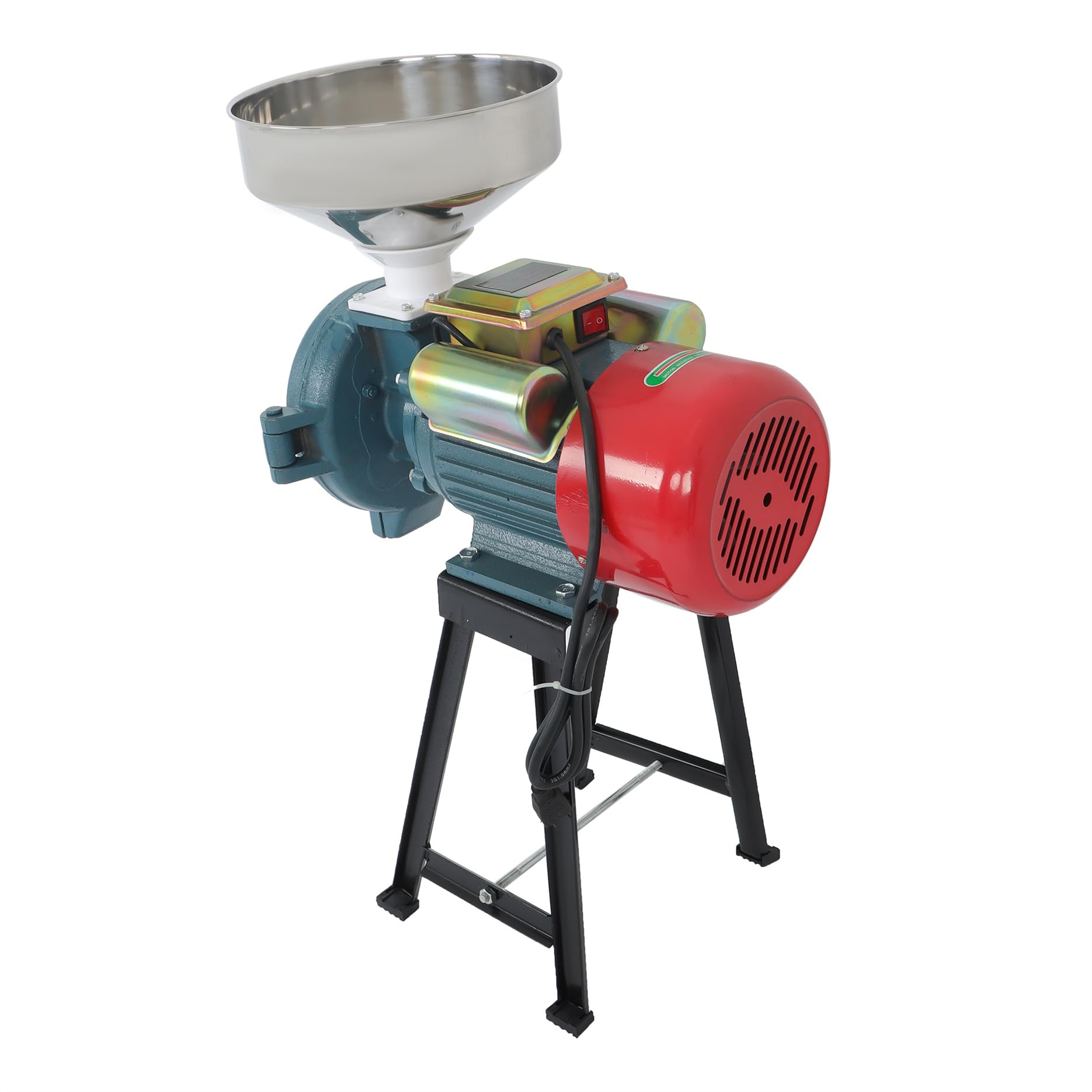 LiGuVCY 3000W 110V Heavy Duty Electric Grain Mill with Funnel Corn Grain Coffee Wheat Feed Machine Grain Grinder