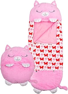High Street TV Happy Nappers Sleeping Bags For Girls And Boys - Large & Medium Character Sleeping Bags And Play Pillows