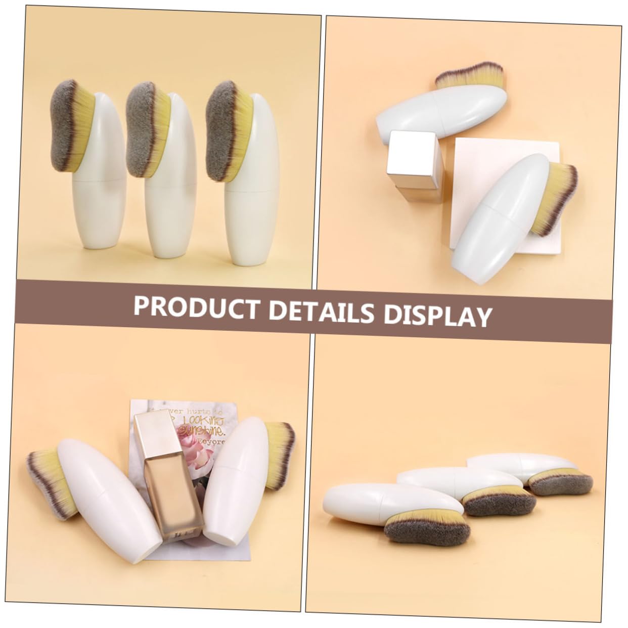 FOMIYES 6piezas Brocha De Maquillaje Facial Conjunto De Pinceles Para Polvo Suelto y Base Herramienta Multifuncional De Maquillaje Para Contornear Premium y Diseño Chic