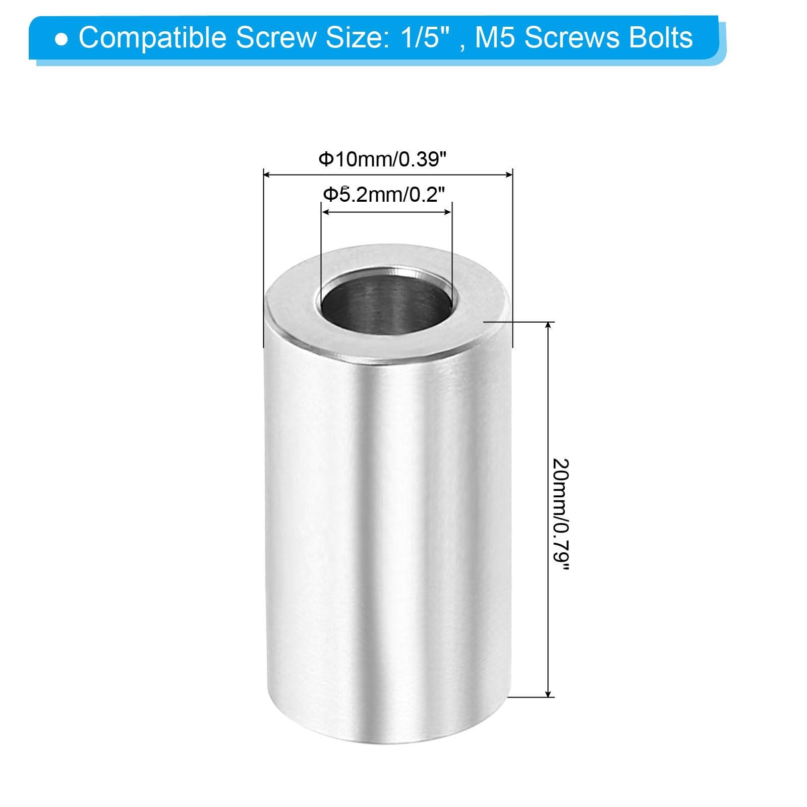 PATIKIL M5 Stainless Steel Spacers - Image 2