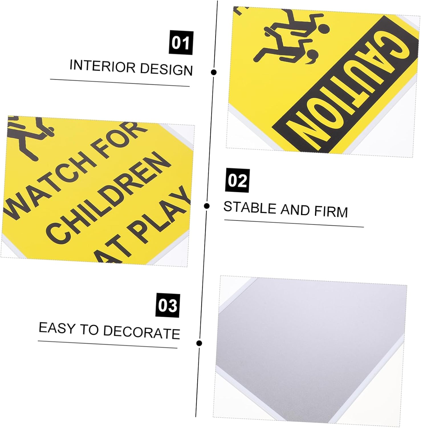 MAGICLULU Warning Sign for Boy Girl Playing Metal Caution Street Sign for Weather-resistant Design Easy to Read for Neighborhoods and Traffic Areas -s