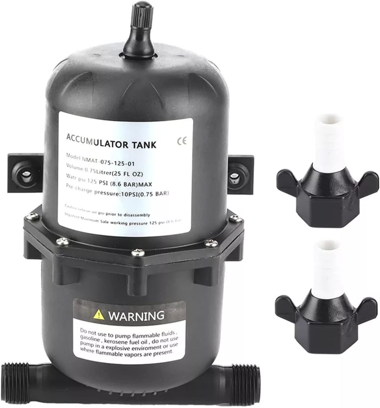 Adjustable Small Submersible Pump Boat Water Accumulator Tank Marine Accumulator Pressure Tank Water Pump Control 0.75L 125PSI Waterproof