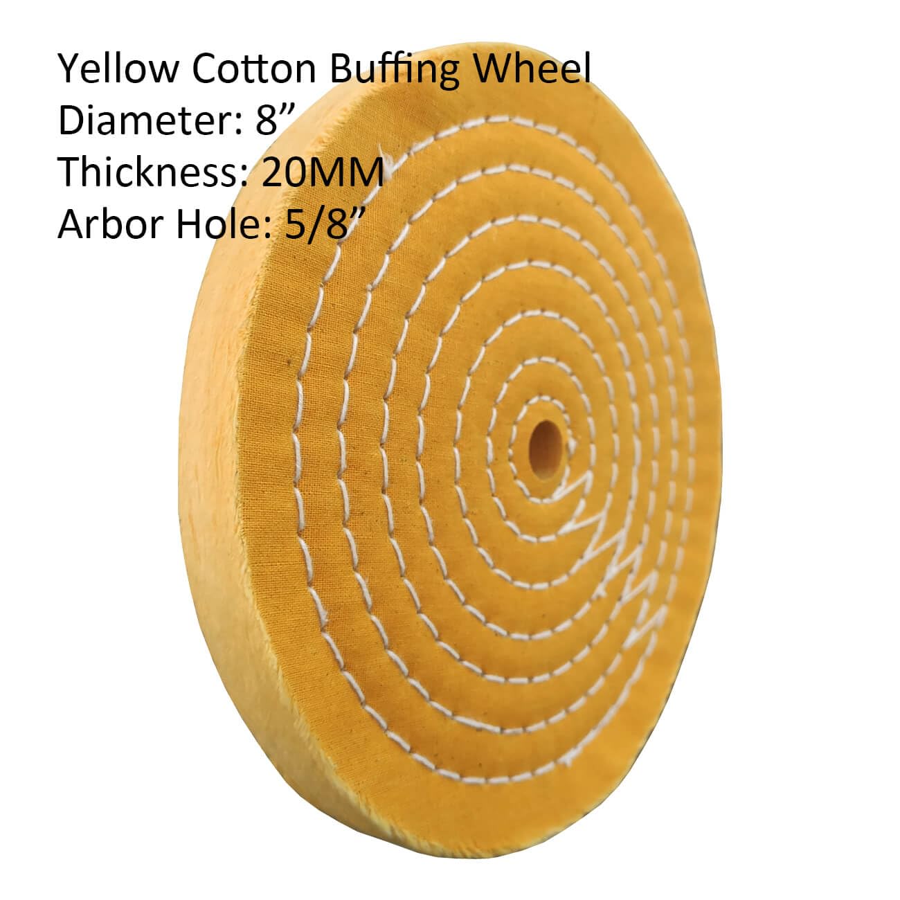6PC 8 Inch Buffing Wheel Kit for Bench Grinder, for Polishing Jewelry and Soft Metals, Kit Includes 3PC 8 Inch Buffing Wheels with 5/8 Inch Arbor Hole and 3PC 100g Bar Polishing Compound