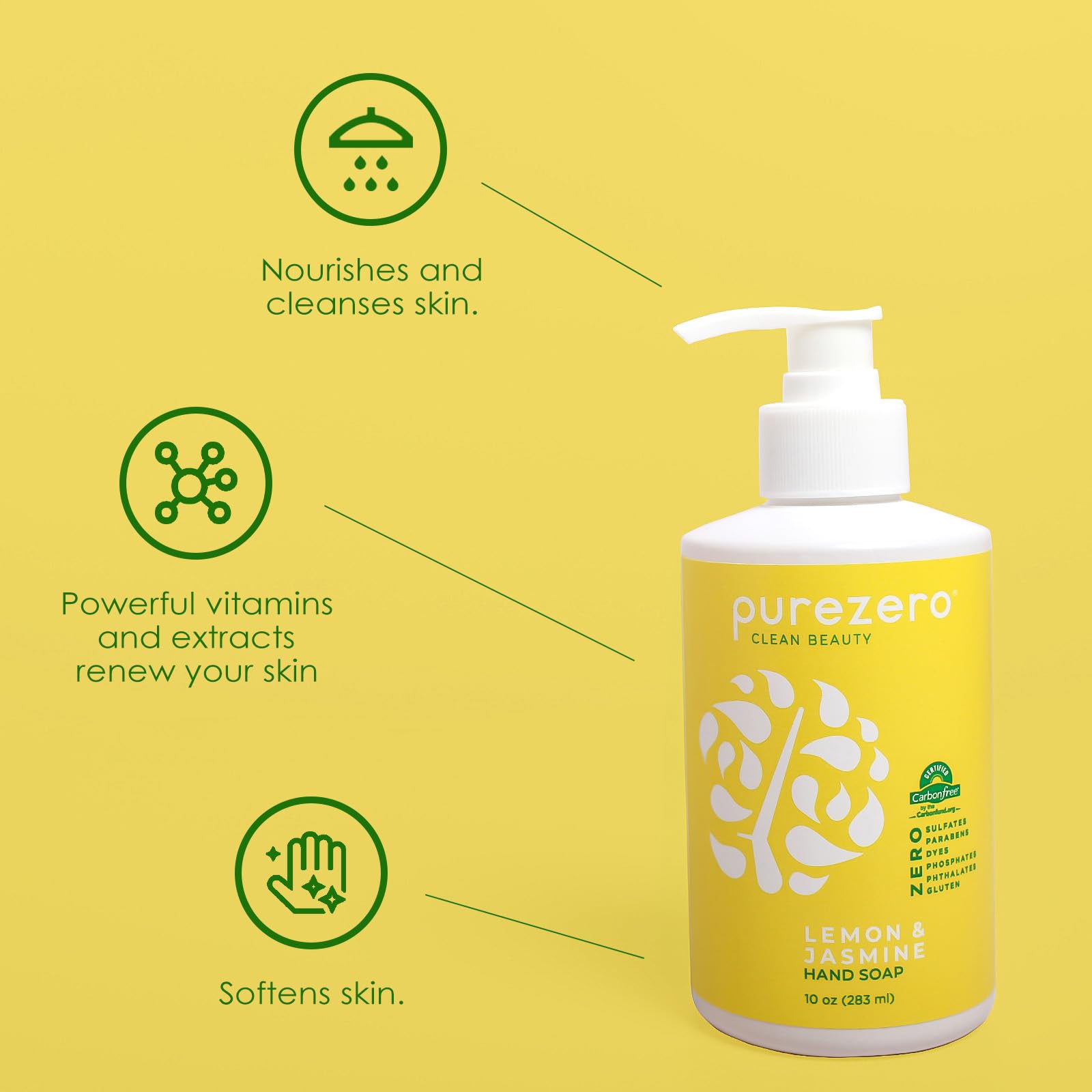 Amazon.com : Purezero Lemon & Jasmine Hand Soap Refreshing Citrus