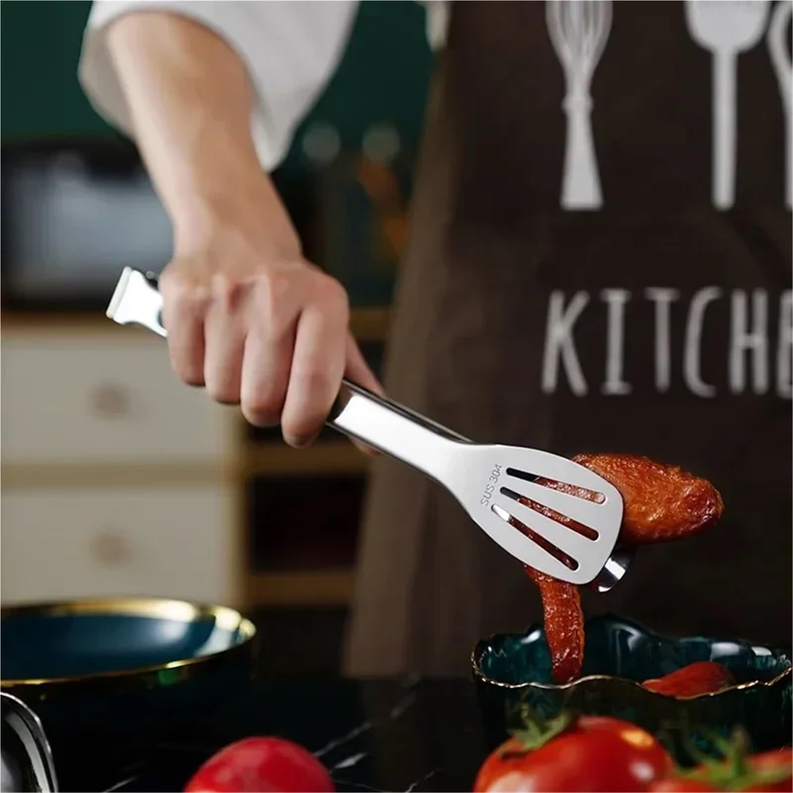 Pinze Da Cucina 3 unids/set antideslizante de acero inoxidable pinzas for alimentos carne ensalada pan Clip barbacoa parrilla Buffet abrazadera herramientas de cocina accesorios de cocina Para Cocina