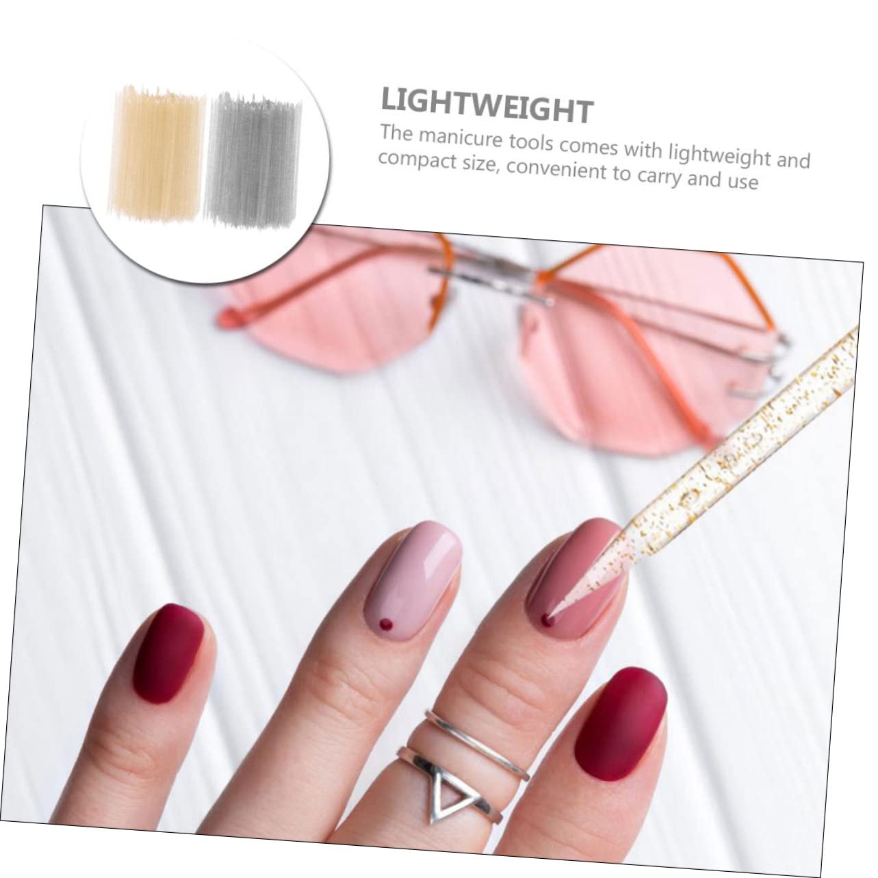 200pcs Nail Cleaning Sticks Multi Long Crystal Nail Dotting Tool for Cuticle Care Portable Manicure Accessories for Home and Travel