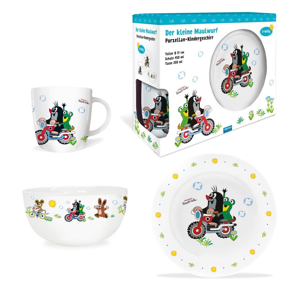 Trötsch Der kleine Maulwurf Geschirrset Motorrad