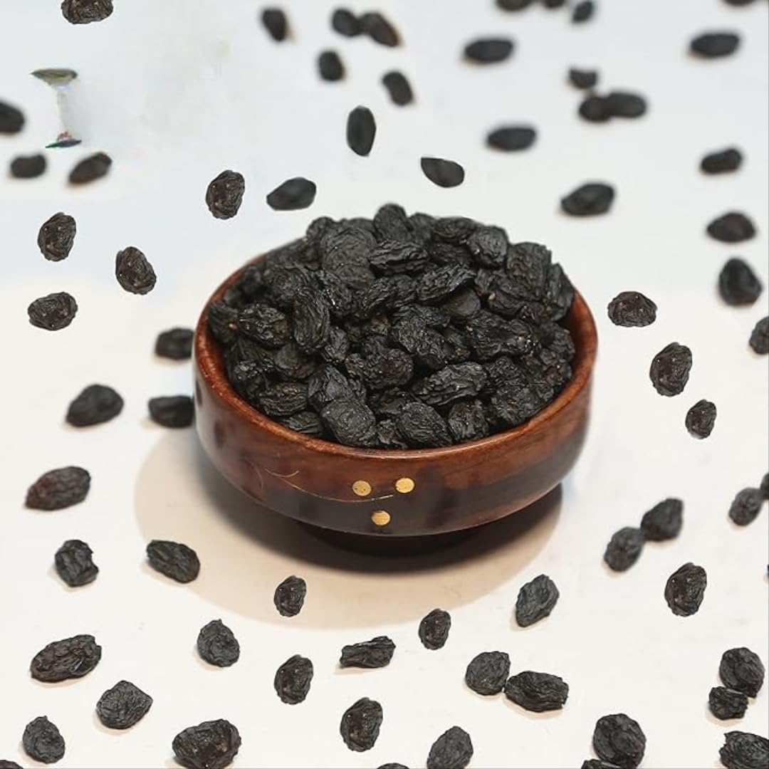 Black Raisin (Afghani Seedless) Dry Grapes,Rich In Nutiritons| No added Preservatives | Rich In Iron| Healthy Sweet & Tasty - 200 Gm