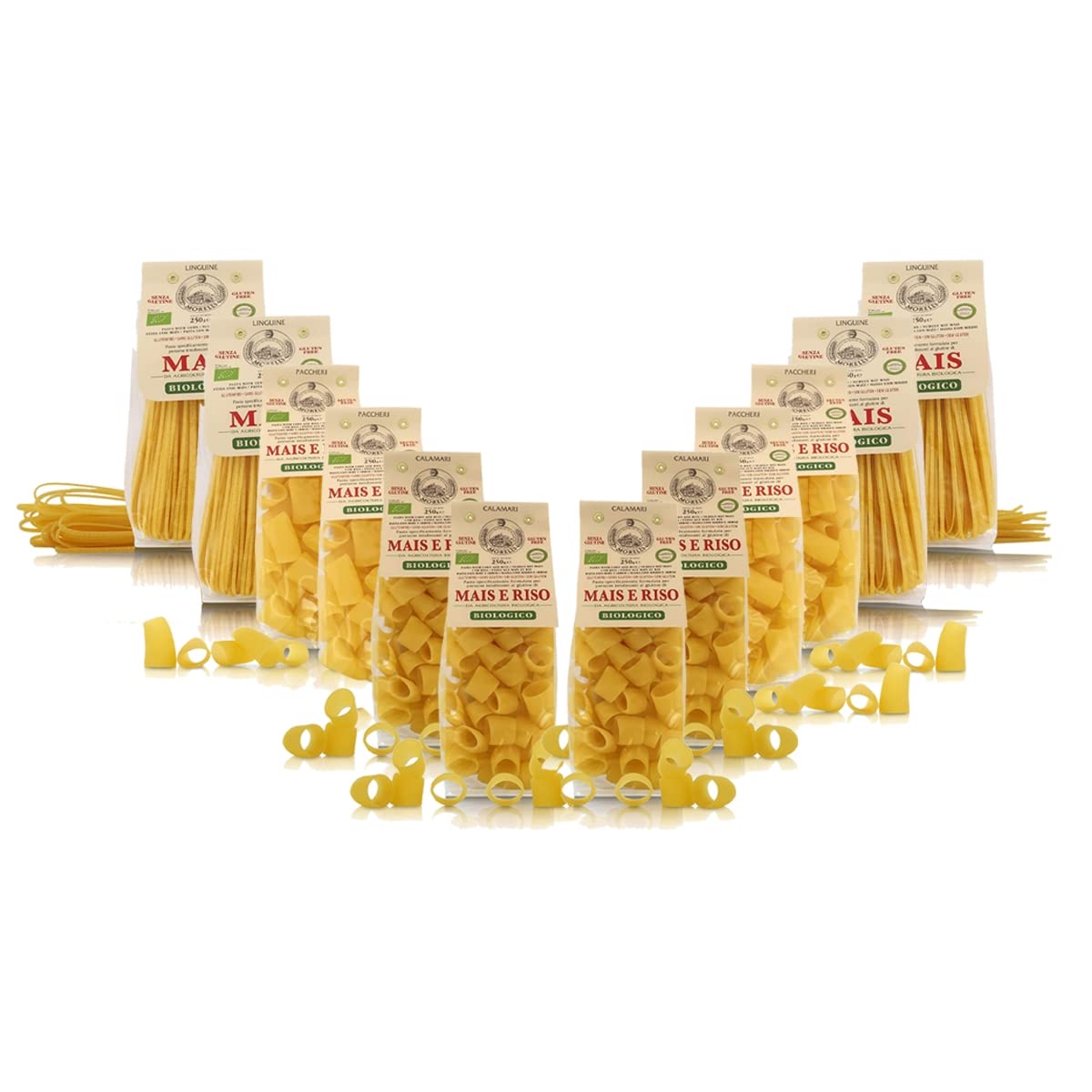Antico Pastificio Morelli - Pasta Artesanal Sin Gluten - Caja Mixta 3 Formas - 3 Kg