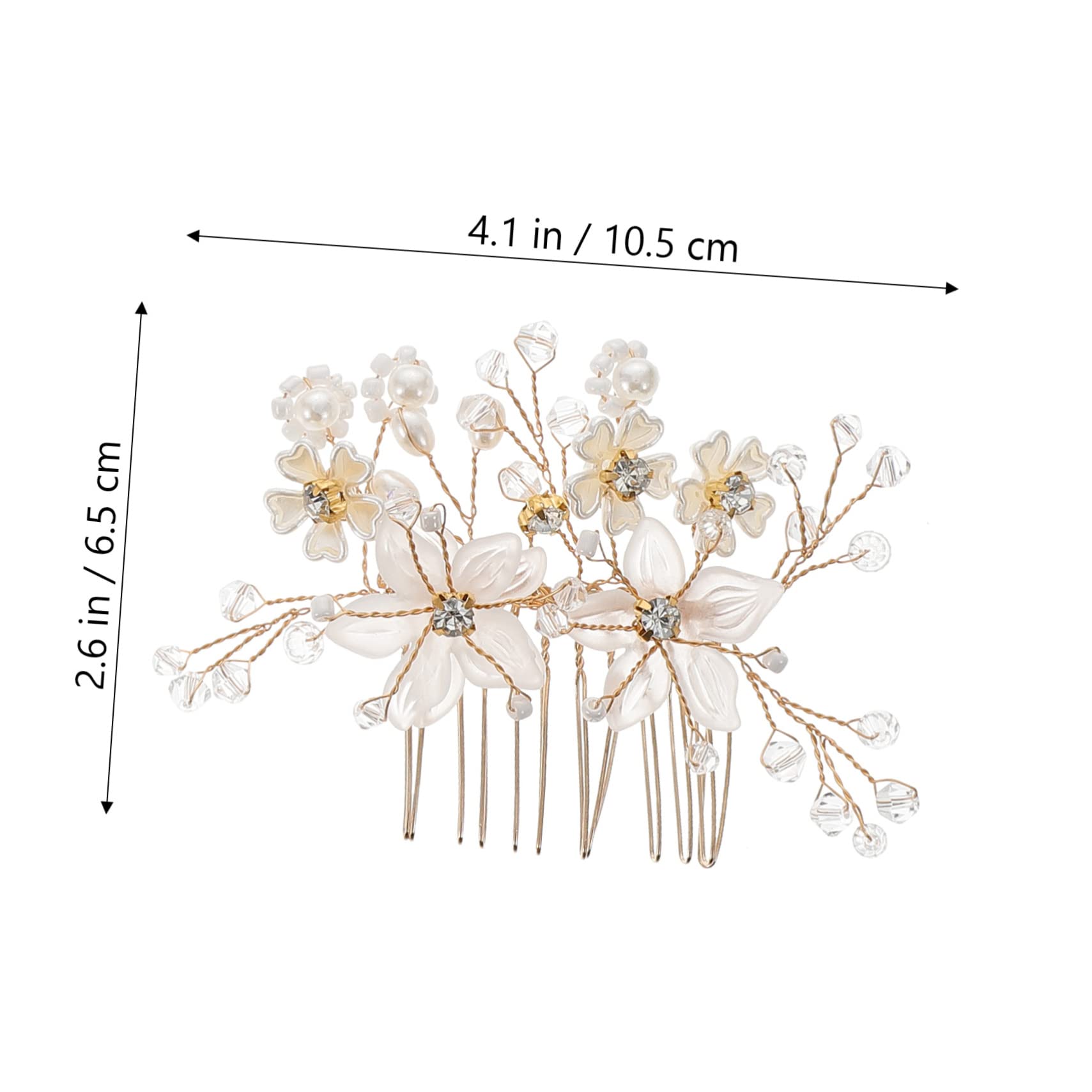 FRCOLOR 18 Stk Braut Hochzeit Tiara Haarkämme Aus Kristallperlen Haarseitenkammclips in U-form Braut Haarnadeln Strass Schmuck Brautjungfer Kupferdraht Europäisch Und Amerikanisch