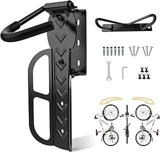 2Pack Bike Rack Garage Wall Mount, Swivel Bike Wall Hangers,Wall Bike Rack with Tire Tray for Easy Storage and Organization,Bicycle Storage Rack,Space Saving Bike Holder,