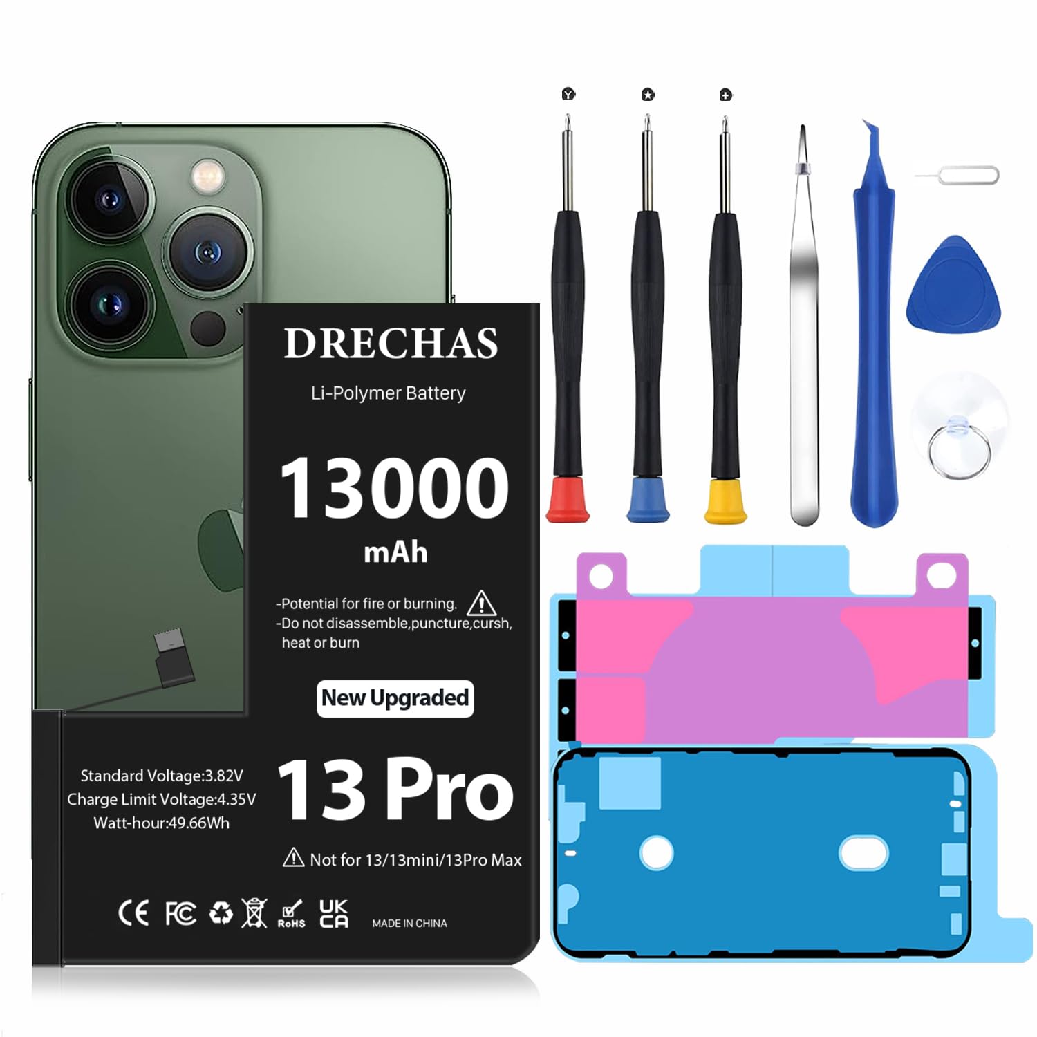 Amazon.com: [13000mAh]Battery for iPhone 13 Pro, 2025 New