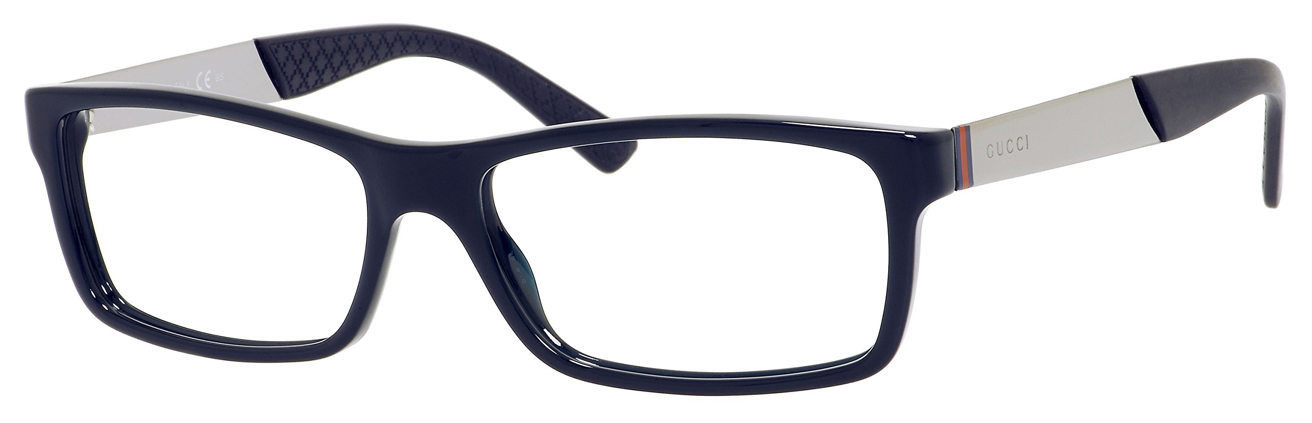 1054 Web Blue / Ruthenium Frame Plastic Eyeglasses, 55mm