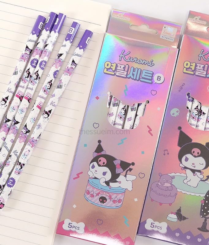 Set de 10 lápices hexagonales Florian diseño Purple Kuromi miniatura 3