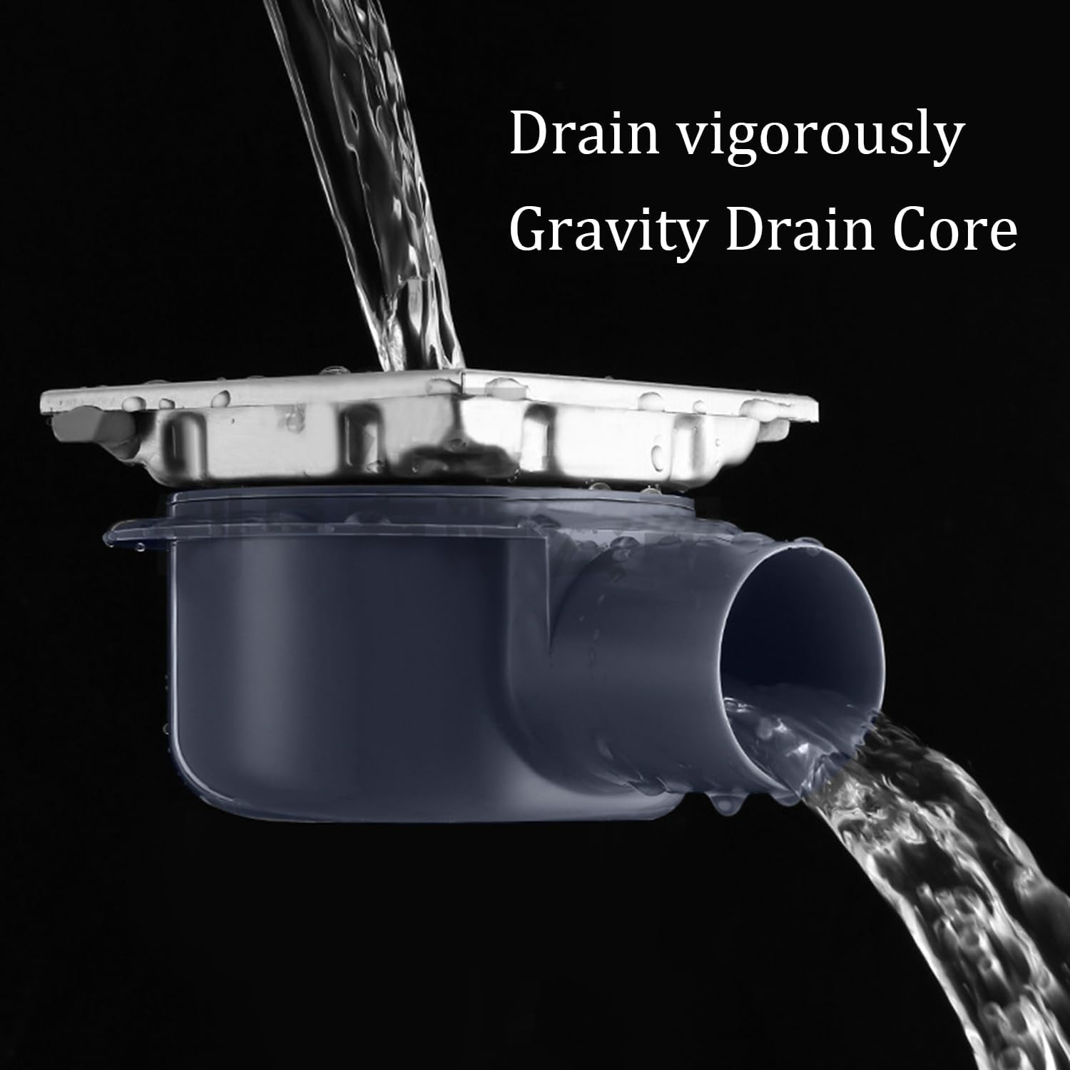 Canalina Per Doccia 15x15 Cm,Piletta Doccia a Pavimento,Scarico Pavimento Doccia,Con Sifone Antiodore a 360°,Filtro Antiodore e Filtro Per Capelli,2 In 1,Per Bagni,Cantine,Interni Ed Esterni