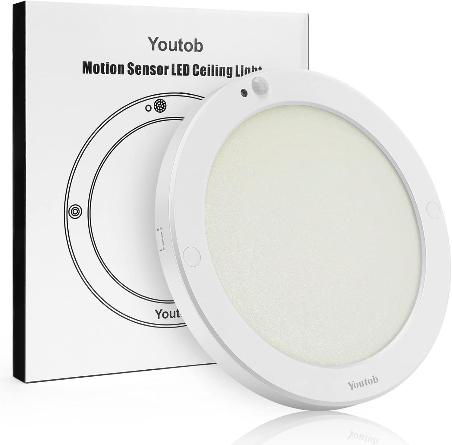 Youtob Motion Sensor LED Ceiling Light 15W 1300LM Flush Mount Ceiling