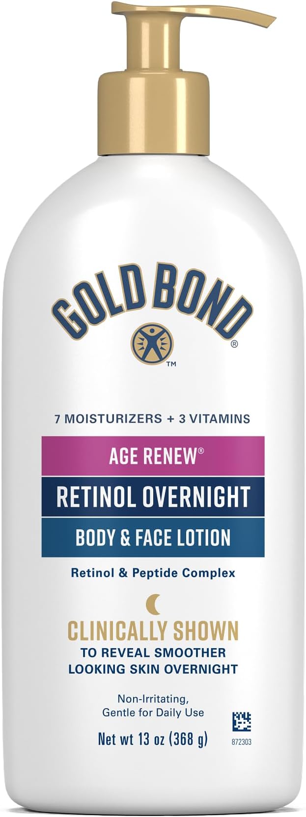 Age Renew Retinol Overnight Body & Face Lotion, With Retinol & Peptide Complex, 13 oz.