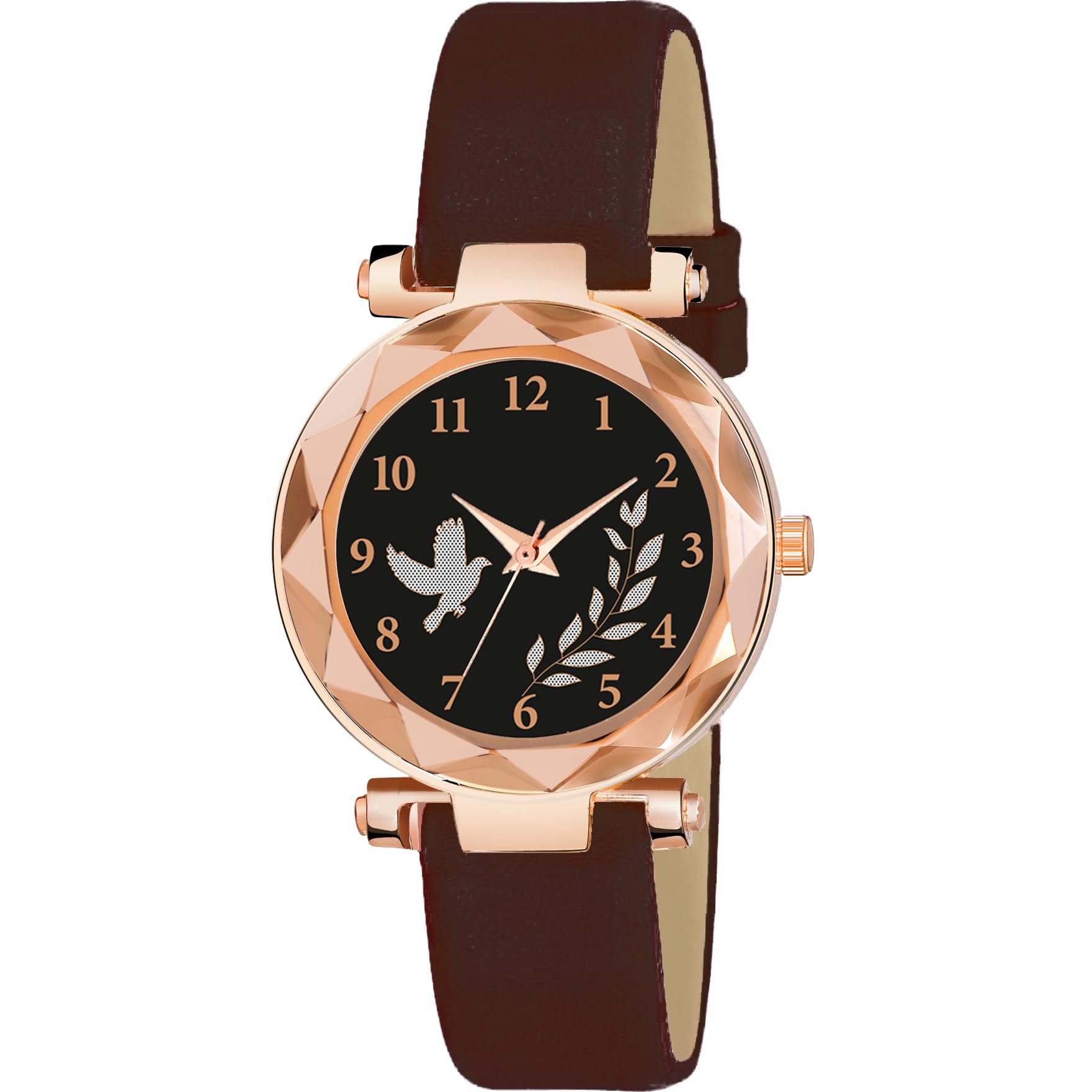 Red Robin Alluring Analogue Bird Pan Black Dial Lether Strap Graceful Stylish Wrist Watch for Women and Girls, Pack of 1 - GEN-RG-Bird-PAN-BLK-D-PLN-L (Brown) (B0CBBZ9PMY) Amazon Price History, Amazon Price Tracker