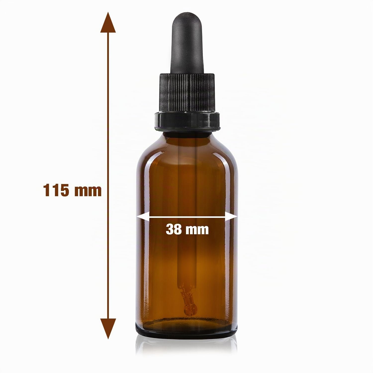 Oputec 105 x 50ml Pipettenflasche aus Braunglas mit Glaspipette: Großpackung Apotheker-Flaschen für Aromatherapie, Kosmetik, Tropfflasche lichtgeschützt, für pharmazeutische Anwendungen und Labor