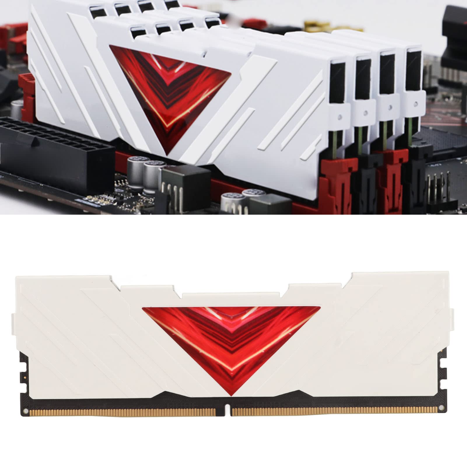 Sxhlseller 16 GB Pamięci RAM DDR5, 4800 MHz RAM, 16 GB Pamięci, przepustowość 38400, Plug and Play, Efektywne Odprowadzanie Ciepła, kompatybilność z Xmp 3.0 Expo, do Komputerów Stacjonarnych (WHITE)