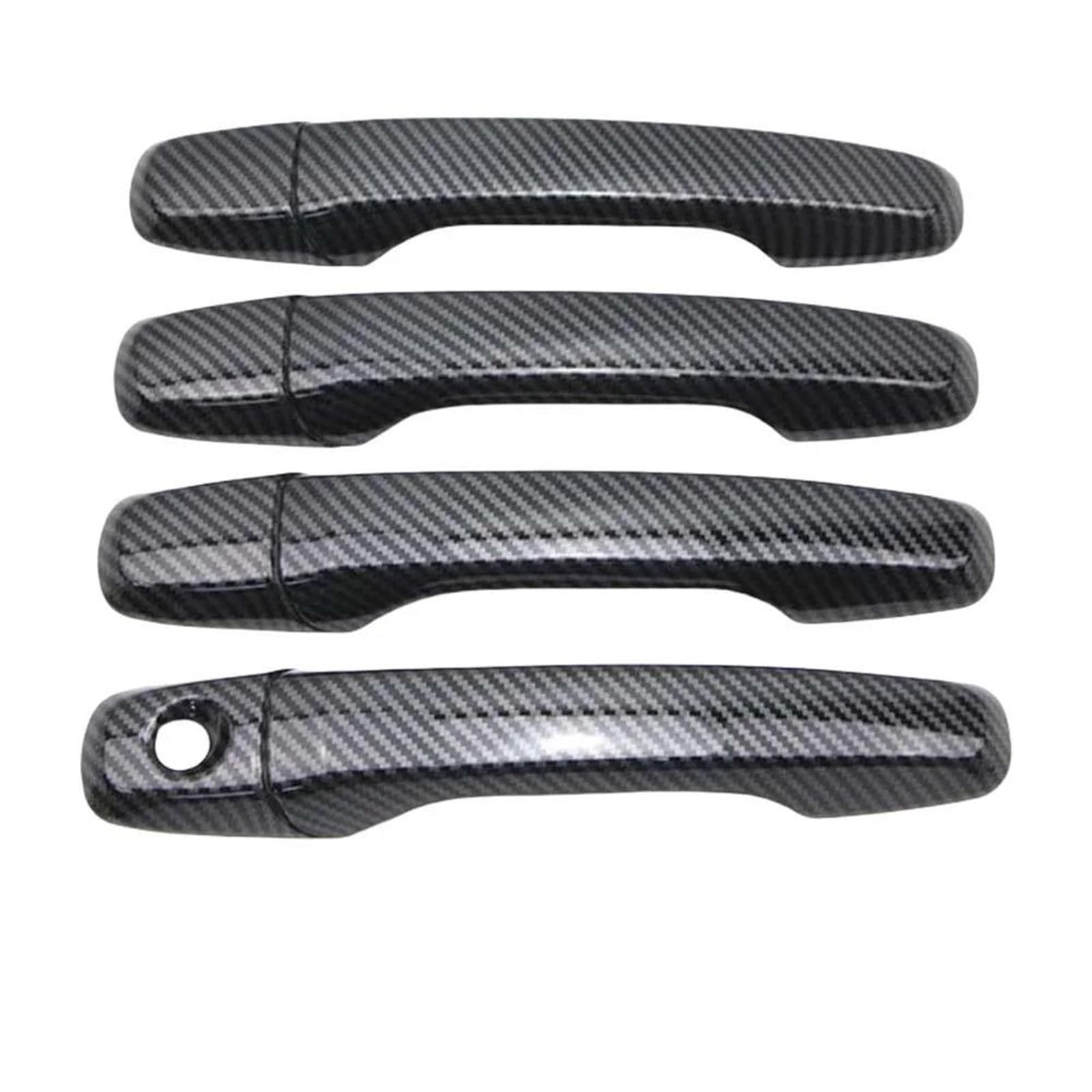 Yytemd Carbon Fiber Cover Exterior Door Handle Car Accessories For Ford For Edge 2005-2016 Chrome(Carbon Fiber)