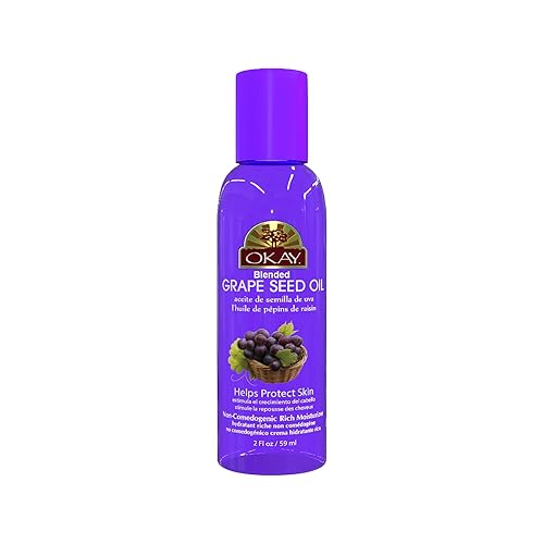 OKAY Aceite de semilla de uva para cabello y piel, sin parabenos, 2 oz / 2.0 fl oz