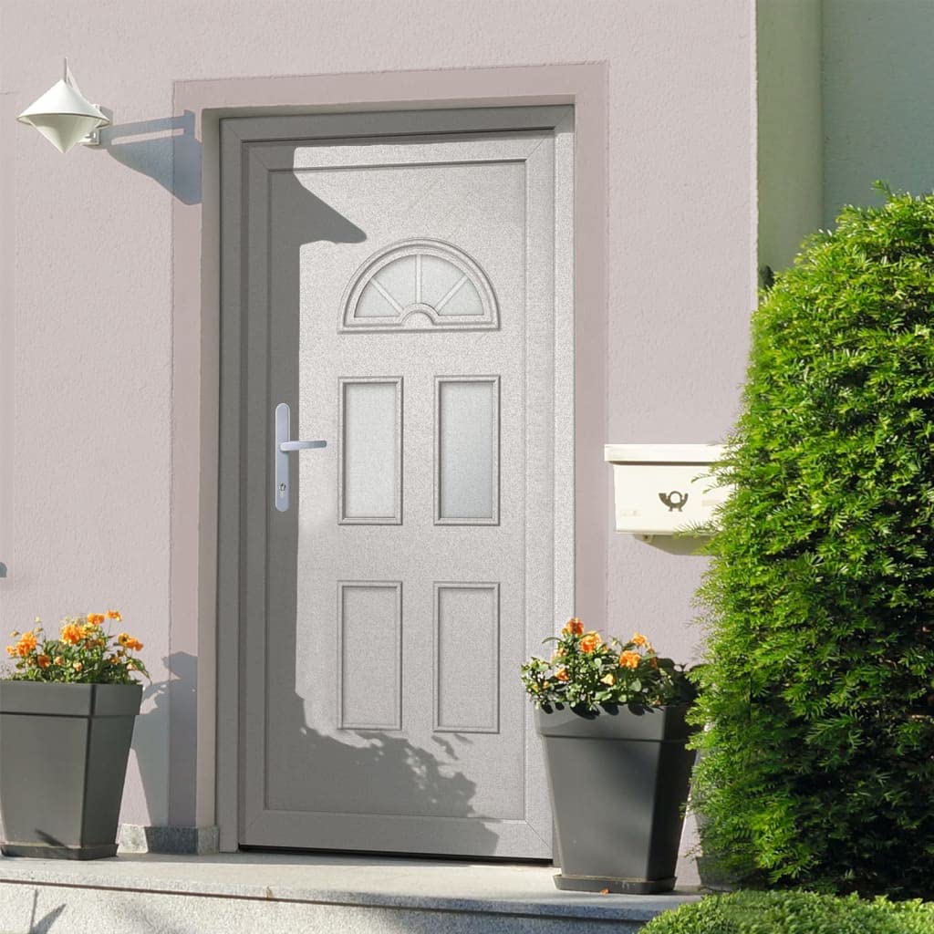 Porta D'Ingresso In PVC Bianca 98x208 Cm - Sicurezza E Design - Foto 2
