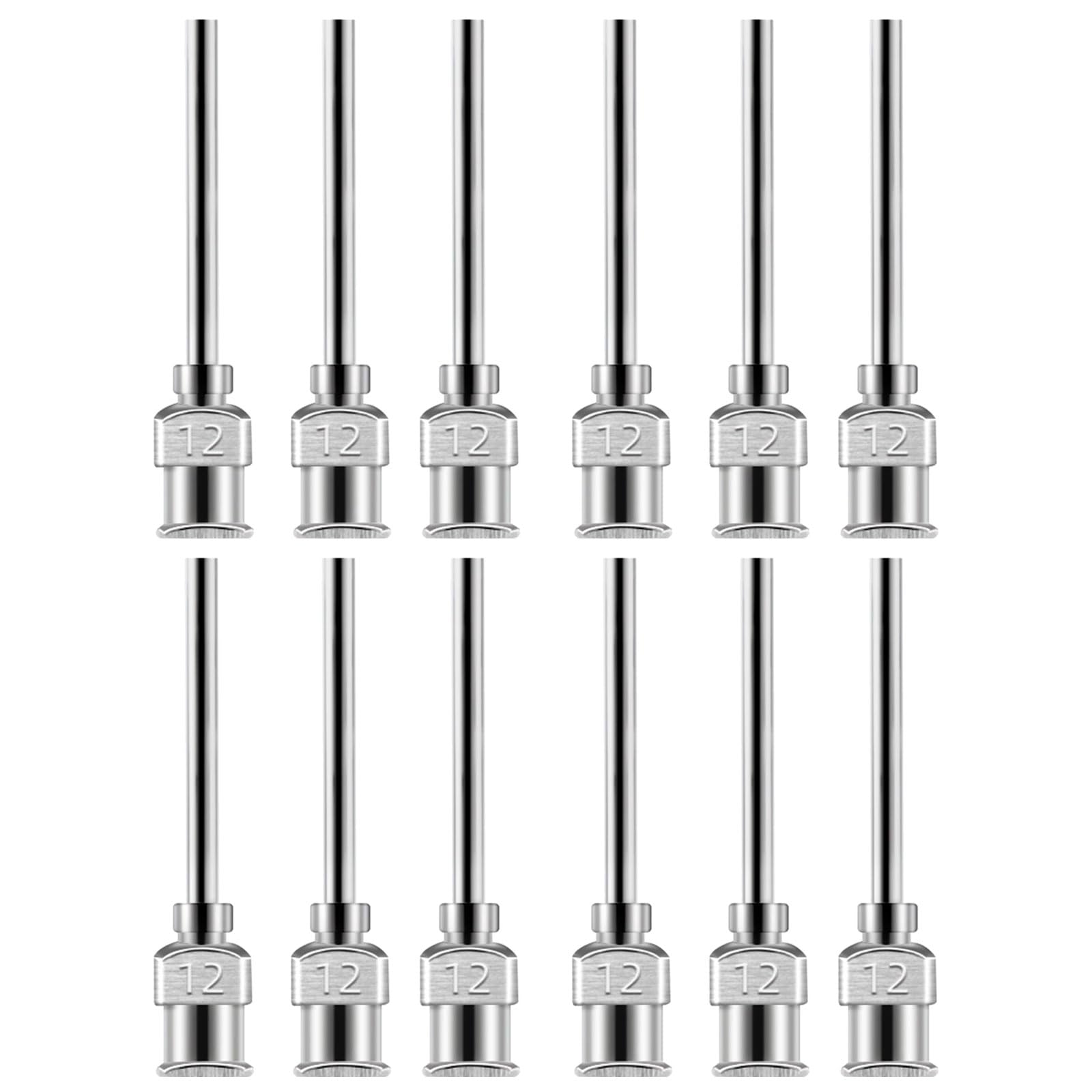 Uqezagpa 12G 12Pcs 38Mm Dispensing Needle Featuring Smooth Flows And Stainless Steel Construction For Precisions Tasks Lab Dispensing Needle & Accessories
