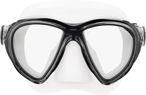 Miniatura 3 de Cressi Máscara de buceo para adultos con sistema de niebla avanzado y visibilidad mejorada hacia abajo, Quantum fabricada en Italia