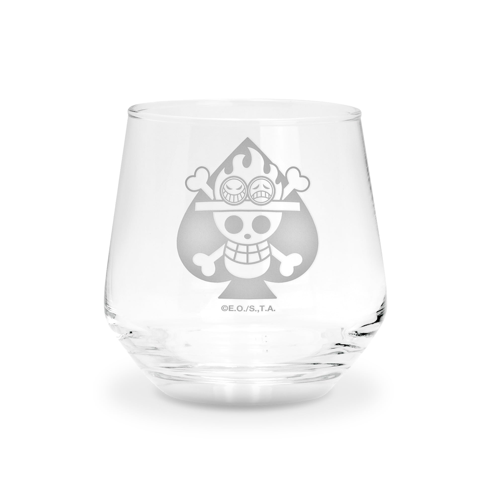 ABYSTYLE – One Piece Skull Ace Glass – Official Product – Premium Glass – Capacity 300 ml