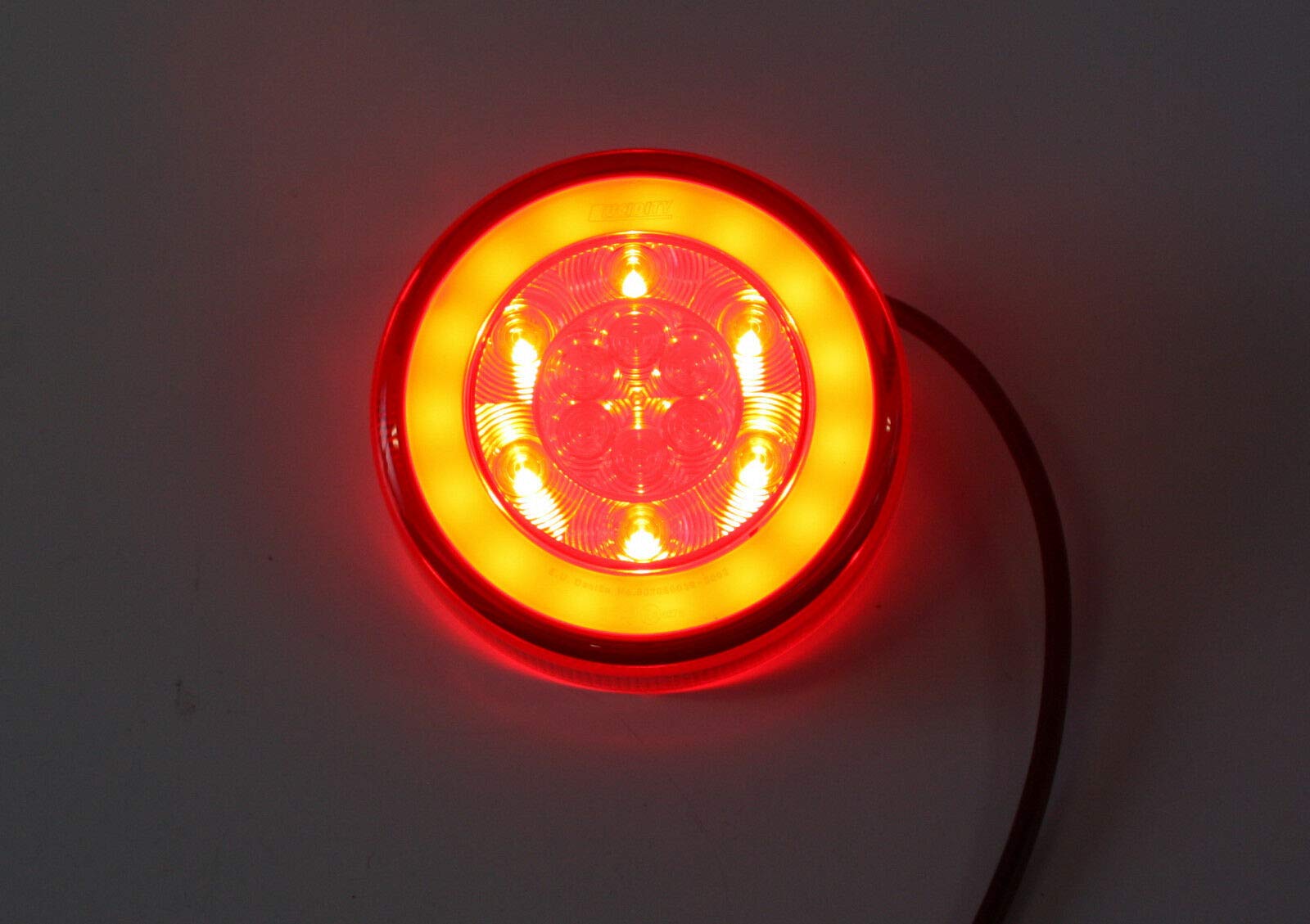 1 coppia di luci a LED da 12 V/24 V, rotonde, fanali posteriori, luce del freno