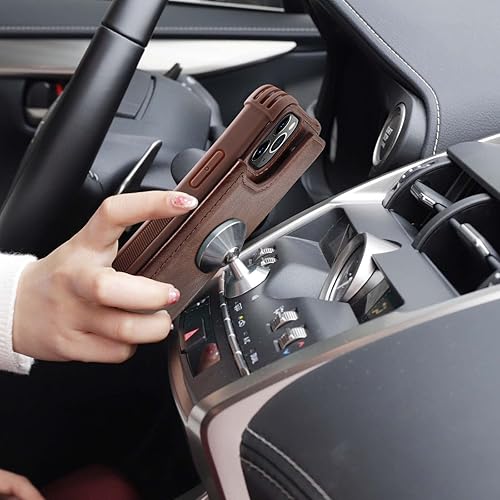 Miniatura 3 de VANAVAGY Funda tipo cartera para iPhone 13 Pro Max para mujeres y hombres, funda de cuero con tapa para teléfono compatible con soporte magnético